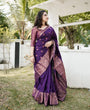 Load image into Gallery viewer, Amiable Purple Soft Silk Saree With Divine Blouse Piece KPR