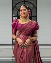 Load image into Gallery viewer, Fairytale Purple Soft Silk Saree with Energetic Blouse Piece KPR