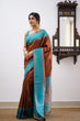 Load image into Gallery viewer, Ravishing Brown Soft Silk Saree With Opulent Blouse Piece KPR