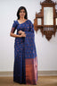 Dazzling Blue Soft Silk Saree With Unique Blouse Piece KPR
