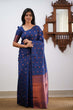 Load image into Gallery viewer, Dazzling Blue Soft Silk Saree With Unique Blouse Piece KPR