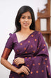 Load image into Gallery viewer, Gratifying Purple Soft Silk Saree With Outstanding Blouse Piece KPR