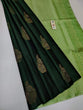 Load image into Gallery viewer, Beautiful Dark Green Soft Silk Saree With Effervescent Blouse Piece KPR