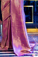 Load image into Gallery viewer, Mellifluous Purple Kanjivaram Silk Saree With Beautiful Blouse Piece Bvipul