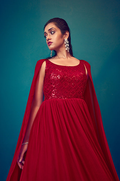 Ethnic Gown in Red | Valentine Week Special