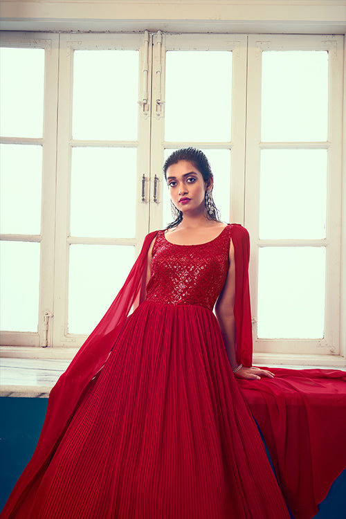 Latest Exclusive Designer Dark Color Long Anarkali Ethnic Gown Collection ClothsVilla.com