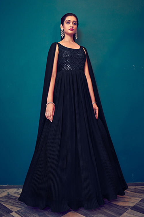 Latest Exclusive Designer Dark Color Long Anarkali Ethnic Gown Collection ClothsVilla.com