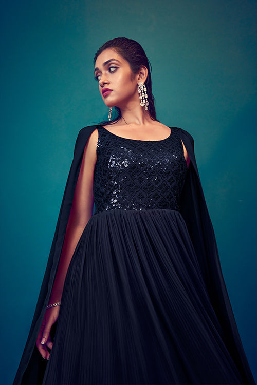 Latest Exclusive Designer Dark Color Long Anarkali Ethnic Gown Collection ClothsVilla.com