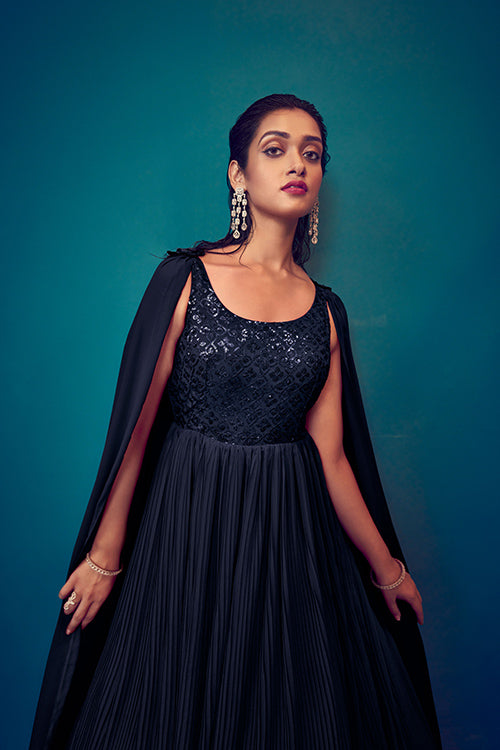 Latest Exclusive Designer Dark Color Long Anarkali Ethnic Gown Collection ClothsVilla.com