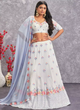 Load image into Gallery viewer, Latest Pearl White Thread Work Georgette Lehenga Choli ClothsVilla