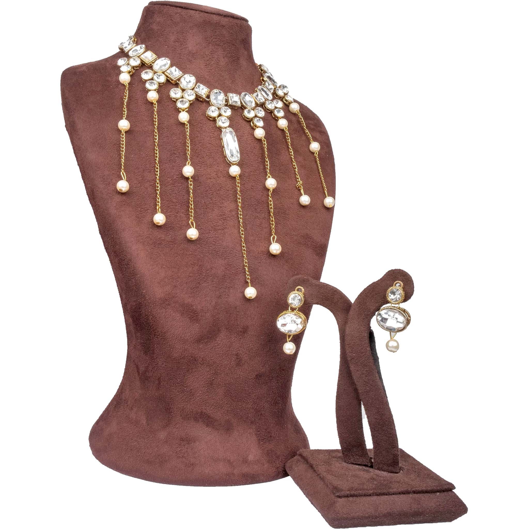 Latkan style Necklace Pearl Alloy Jewel Set ClothsVilla Main image