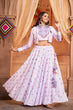 Load image into Gallery viewer, Lavender Jacquard Work with Koti Style Chaniya Choli for Navratri Festival ClothsVilla.com