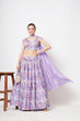 Load image into Gallery viewer, Lavender Chinon Silk Print With Sequins Work Lehenga Choli ClothsVilla.com