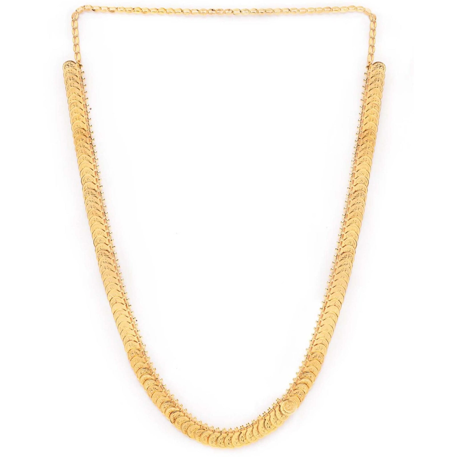 Laxmi Coin Necklace Gold-plated Plated Brass Chain ClothsVilla