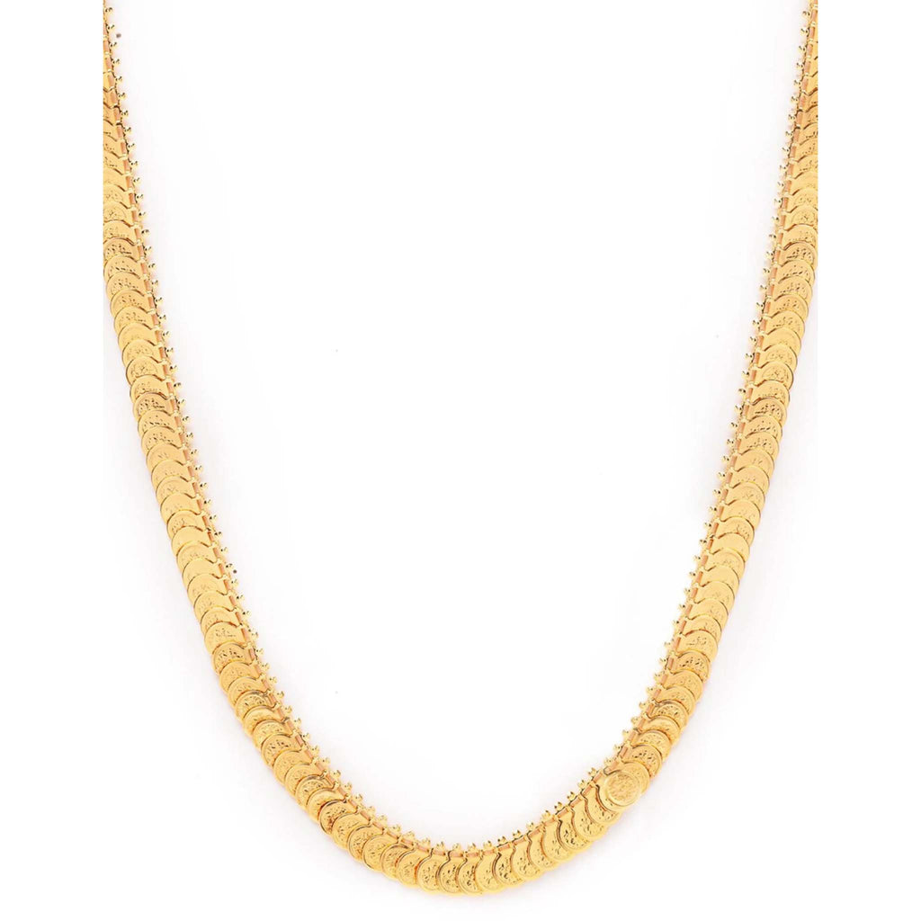 Laxmi Coin Necklace Gold-plated Plated Brass Chain ClothsVilla