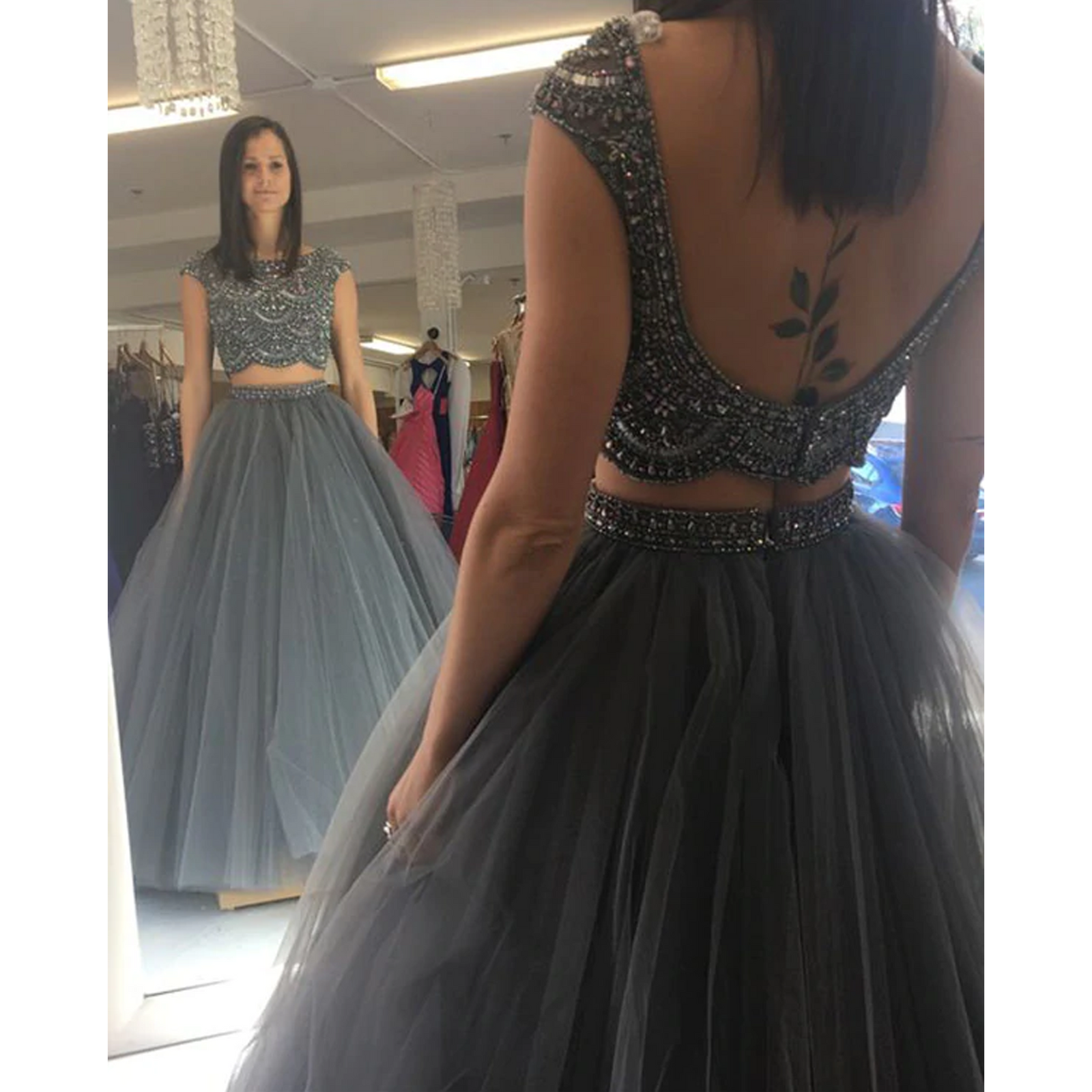 Lehenga Choli in Gray Color with Embroidery Work ClothsVilla