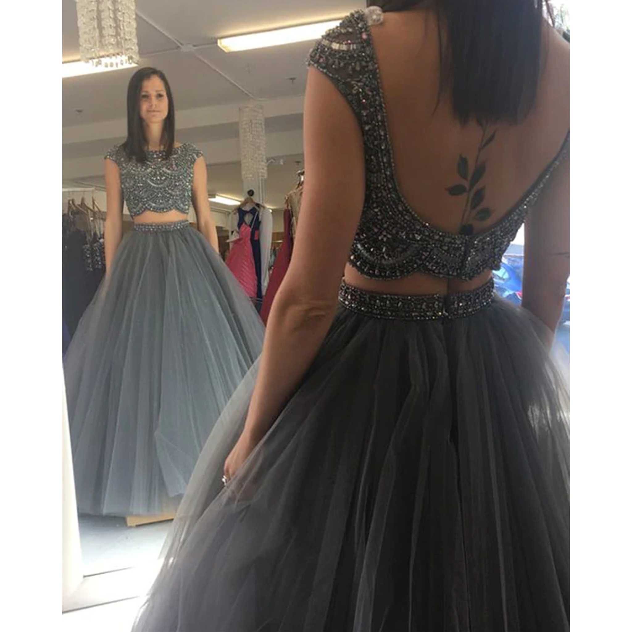 Lehenga Choli in Gray Color with Embroidery Work ClothsVilla Main image