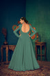 Load image into Gallery viewer, Light-Green Embroidered Georgette Evening Long Gown Semi Stitched ClothsVilla