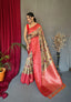 Light Brown Saree in Banarasi Silk with Kalamkari Prints Clothsvilla