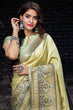 Load image into Gallery viewer, Light Green Embroidered Banarasi Silk Saree With Blouse ClothsVilla