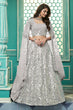 Load image into Gallery viewer, Light Grey Color Georgette Fabric Gota Work Lehenga Choli ClothsVilla