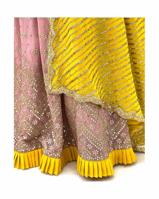 Light Pink Colour Gown Indian Designer Wedding Gown Clothsvilla