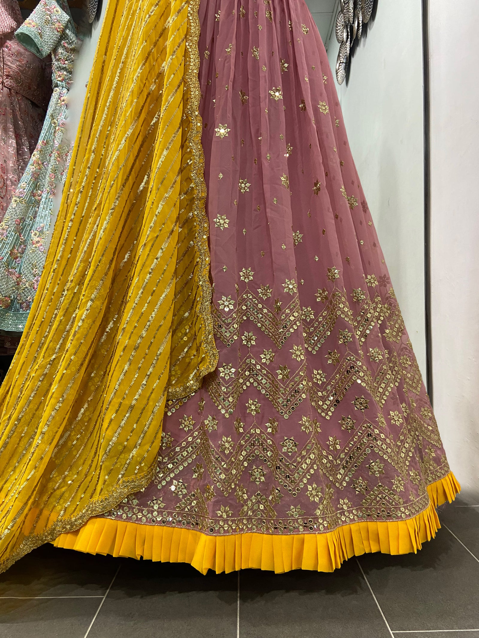 Light Pink Colour Gown Indian Designer Wedding Gown Clothsvilla