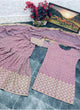 Load image into Gallery viewer, Lilac Purple Color Georgette Embroidery Sharara Suit Clothsvilla