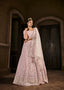 Lilac Thread Sequins Georgette Party Wear Lehenga Choli ClothsVilla