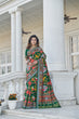 Load image into Gallery viewer, Lovable Green Weaving Patola Silk Wedding Wear Saree ClothsVilla