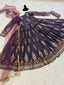 Lovely Dusty Purple Color Double Sequence Work Gown Clothsvilla