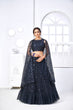 Load image into Gallery viewer, Lovely Navy Blue Thread Embroidery Festive Wear Lehenga Choli ClothsVilla