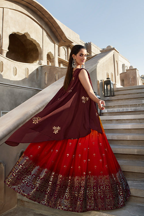 Low Price Offer Exclusive Mirror Work Lehenga Choli Collection ClothsVilla.com