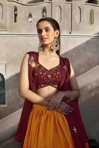 Low Price Offer Exclusive Mirror Work Lehenga Choli Collection ClothsVilla.com