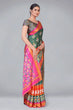 Load image into Gallery viewer, Greasy Green &amp; Pink Patola With Digital Printed Saree Clothsvilla