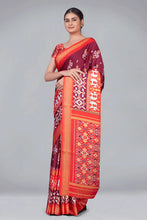 Load image into Gallery viewer, Maroon Patola With Digital Printed Saree Clothsvilla