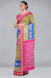 Load image into Gallery viewer, Mehndi Green Patola With Digital Printed Saree Clothsvilla