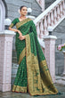 Load image into Gallery viewer, Green Banarasi Silk Saree With Zari Weaving Work Clothsvilla
