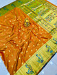 Load image into Gallery viewer, Engrossing Orange Paithani Silk Saree With Prodigal Blouse Piece Manzar-Paithani Silk