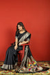 Load image into Gallery viewer, Felicitous Black Paithani Silk Saree With Marvellous Blouse Piece Manzar-Paithani Silk
