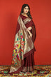 Load image into Gallery viewer, Transcendent Maroon Paithani Silk Saree With Stylish Blouse Piece Manzar-Paithani Silk