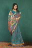 Scintilla Grey Paithani Silk Saree With Tempting Blouse Piece Manzar-Paithani Silk