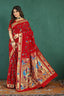 Improbable Red Paithani Silk Saree With Palimpsest Blouse Piece Manzar-Paithani Silk