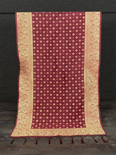 Load image into Gallery viewer, Maroon Color Weaving Zari Work Jacquard Silk Dupatta Clothsvilla