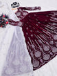 Load image into Gallery viewer, Maroon Anarkali Gown in Velvet with Embroidery Sequence Work ClothsVilla.com