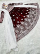 Load image into Gallery viewer, Maroon Anarkali Gown in Velvet with Sequence Work ClothsVilla
