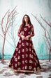 Load image into Gallery viewer, Maroon Anarkali Long Gown With Metalic Foil Work And India Bridal, Wedding, Party And Engagement Ceremony Wearing Gown For Women ClothsVilla