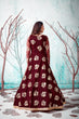 Load image into Gallery viewer, Maroon Anarkali Long Gown With Metalic Foil Work And India Bridal, Wedding, Party And Engagement Ceremony Wearing Gown For Women ClothsVilla