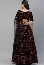 Load image into Gallery viewer, Maroon Indian Fashion Velvet Sequins Embroidered Lehenga Choli ClothsVilla.com