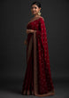 Load image into Gallery viewer, Maroon Saree In Vichitra Silk With Dori And Sequence Work Clothsvilla